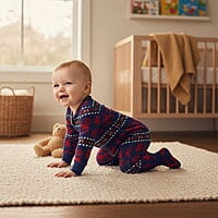 Long-Sleeve Footed Zip Navy Blue Jumpsuit(2 Years /85cm) Long-Sleeve Footed Zip Navy Blue Jumpsuit(2 Years /85cm)