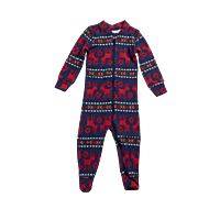 Long-Sleeve Footed Zip Navy Blue Jumpsuit(2 Years /85cm) Long-Sleeve Footed Zip Navy Blue Jumpsuit(2 Years /85cm)
