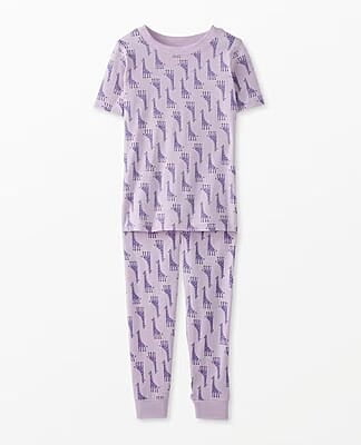 Sleepwear Set (Purple Giraffe Print)