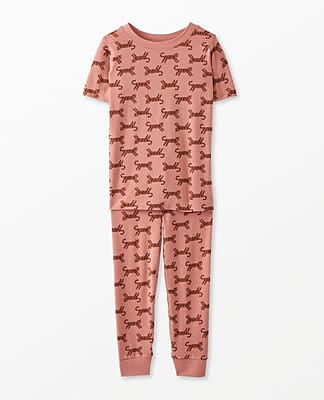 Sleepwear Set (Tiger Print Short-Sleeve)
