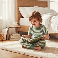 Sleepwear Set (Sage Green Striped Print) 4 Years Sleepwear Set (Sage Green Striped Print) 4 Years
