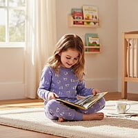 Sleepwear Set (Purple Cat Print) 3 Years