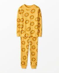 Sleepwear Set (Golden Mustard Yellow Lion Print) 4 Years Sleepwear Set (Golden Mustard Yellow Lion Print) 4 Years