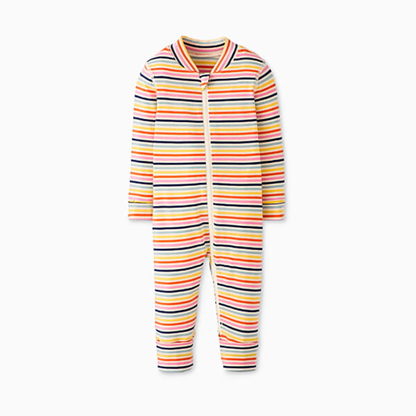 Long-Sleeve Multi-Stripe Zip-Up Jumpsuit (3-6 Month/60cm) Long-Sleeve Multi-Stripe Zip-Up Jumpsuit (3-6 Month/60cm)