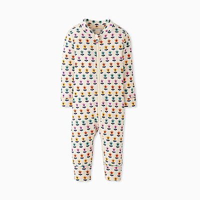 Long-Sleeve Ditsy Floral Jumpsuit (6-12 Month/70cm) Long-Sleeve Ditsy Floral Jumpsuit (6-12 Month/70cm)