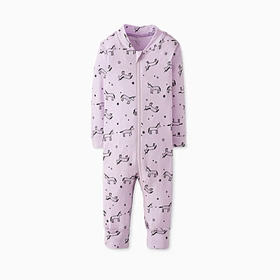 Long-Sleeve Lavender Jumpsuit (6-12 Month/70cm) Long-Sleeve Lavender Jumpsuit (6-12 Month/70cm)