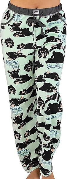 Lazy One Pajamas for Women, Cute Garden and Bear Pajama Pants and Top Separates