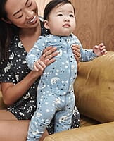 Long-Sleeve Footless Dusty Blue Jumpsuit(2 Years /85cm) Long-Sleeve Footless Dusty Blue Jumpsuit(2 Years /85cm)