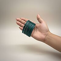 Plain Peacock green Bangles 1 Dozen Plain Peacock green Bangles 1 Dozen