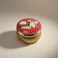 Pichwai Brass Kumkum holder Pichwai Brass Kumkum holder