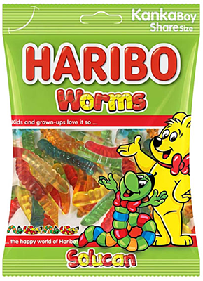 Haribo Worms 24 x 80 g Haribo Worms 24 x 80 g