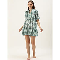 Slumber Jill Nagma Green Short Dress (L)