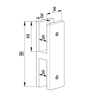 Attache 180° reg stainless