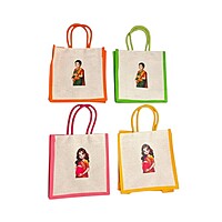 Canvas bag with digital printed baby shower theme