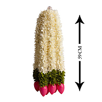 Lotus plastic string with green and white thoran 2 pcs