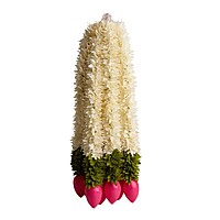 Lotus plastic string with green and white thoran 2 pcs