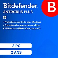 Bitdefender Antivirus Plus - 3 PC - 2 Ans Bitdefender Antivirus Plus - 3 PC - 2 Ans