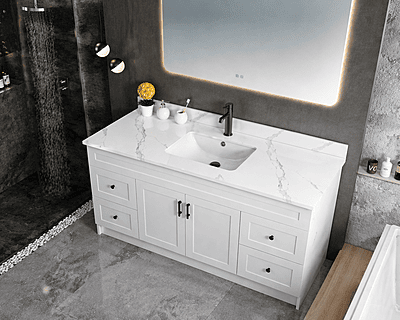 Countertop 54" White Carrera / 石板 54寸 鱼肚白