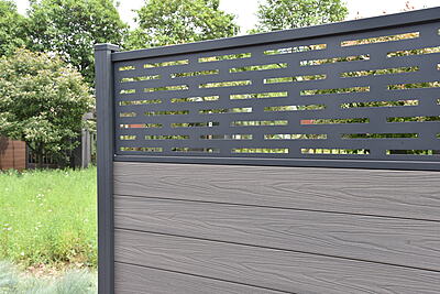 Treillis en aluminium 1800mm x 20mm x 300mm brique noir ZEN