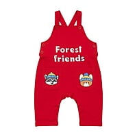 Dungaree Romper (Baby "Forest Friends" Graphic Print) 6-9 Month Dungaree Romper (Baby "Forest Friends" Graphic Print) 6-9 Month