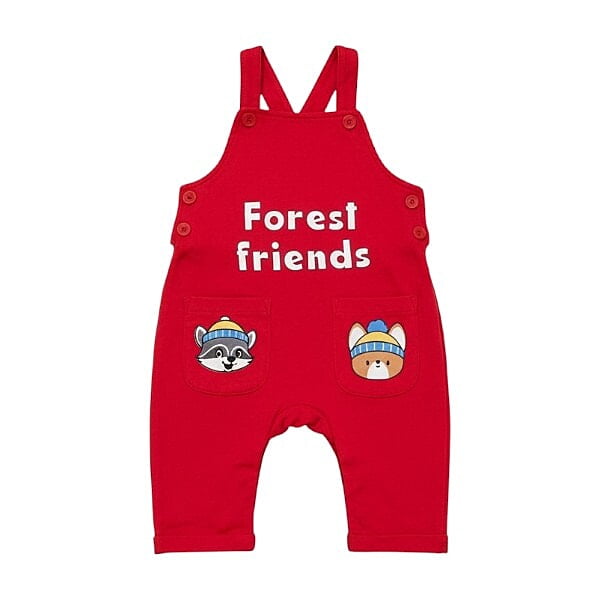 Dungaree Romper (Baby "Forest Friends" Graphic Print) 6-9 Month Dungaree Romper (Baby "Forest Friends" Graphic Print) 6-9 Month