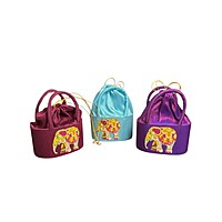 Raw silk digital Potli bag (Elephant)