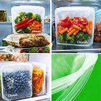 Reusable Platinum Silicone Food Storage Bags – Extra Large, Leakproof & Eco-Friendly
