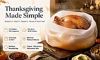 Extra Large Silicone Turkey Bag – Oven Bag Safe & BPA-Free (6.9 Gal)