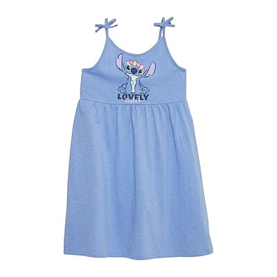 Sleeveless Disney "Lovely Stitch" Floral Crown Sun Dress Sleeveless Disney "Lovely Stitch" Floral Crown Sun Dress