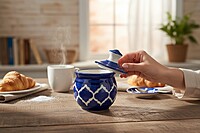 ceramic Blue Small Jar