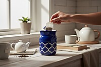 ceramic Blue Big Jar