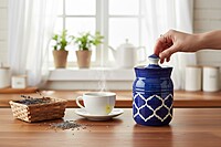 ceramic Blue Big Jar