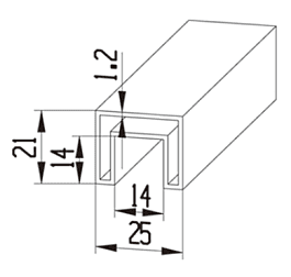 Main courante 19' stainless