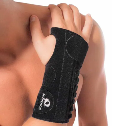 CanOrtho-136RR-CanOrtho M-Brace Wrist RIGHT Size S-M Rehab Adjustable Microfibre with Stays and Hypo-Allergenic