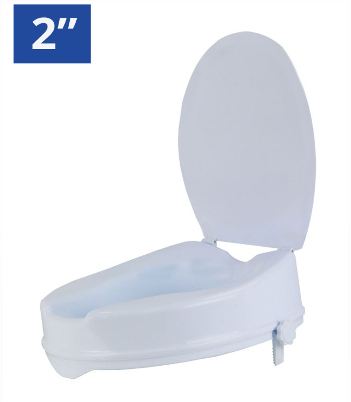 Mobb-MHLRTSD2 - 2"  Raised Toilet Seat with Lid
