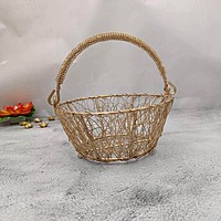 Metal Mesh Hamper Round