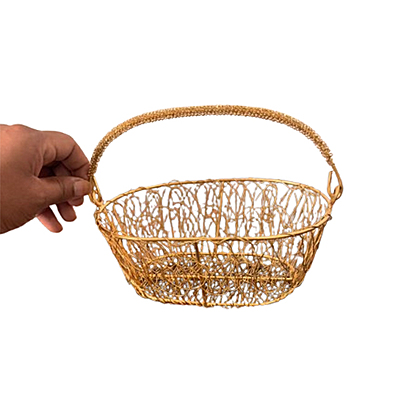Metal Mesh Hamper oval