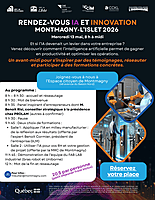 13 mai 2026 : Rendez-vous IA et Innovation Montmagny-L’Islet 2026