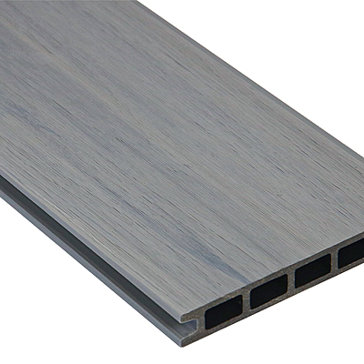 Planche clôture composite- Blanc fumé/1800mm x 20mm x 161.2mm/Écorse