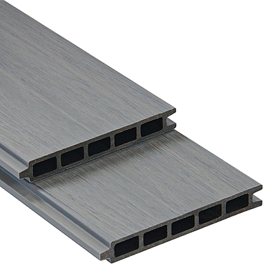 Planche clôture composite- Blanc fumé/1800mm x 20mm x 161.2mm/Écorse