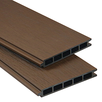 Planche clôture composite-Teck/1800mm x 20mm x 161.2mm/Écorse