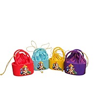 Raw silk digital Potli bag (Murugan)
