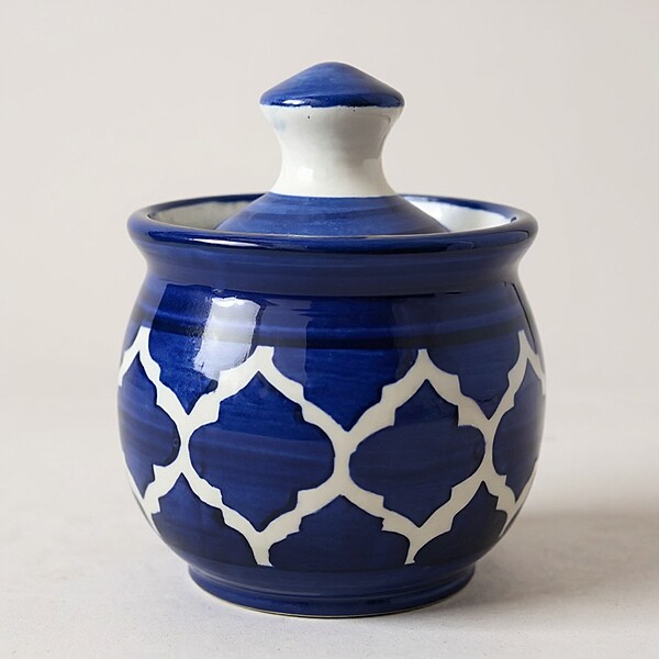 ceramic Blue Small Jar