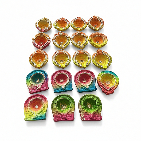 eracotta Big color Diya Single pcs