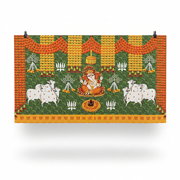 vinayagar and Kamadenu Backdrop