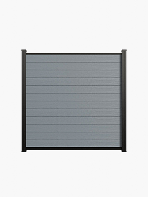 Planche clôture composite- Blanc fumé/1800mm x 20mm x 161.2mm/Écorse