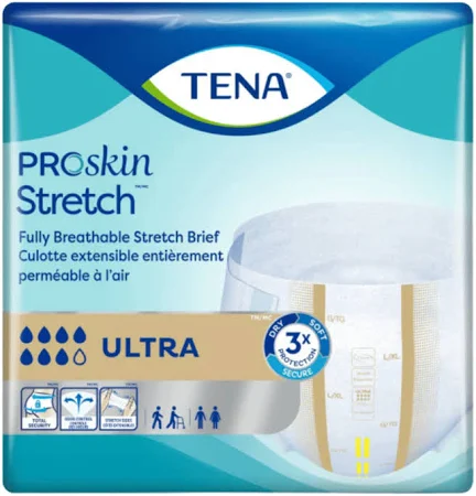 TEN67802 - Tena Stretch Ultra Brief, MEDIUM/REGULAR 33"-52" (36/pkg) TEN67802 - Tena Stretch Ultra Brief, MEDIUM/REGULAR 33"-52" (36/pkg)