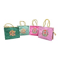 Digital Printed Raw Silk Bag