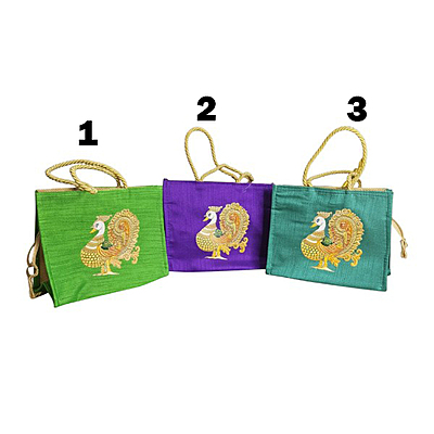 Digital Printed Raw Silk Bag
