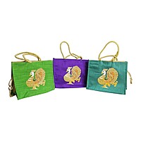 Digital Printed Raw Silk Bag